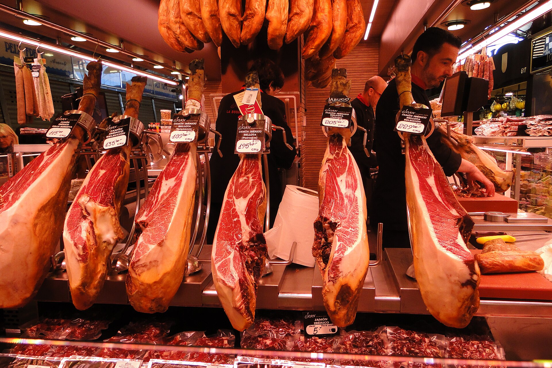 Jamón curado, loncha de 250 g
